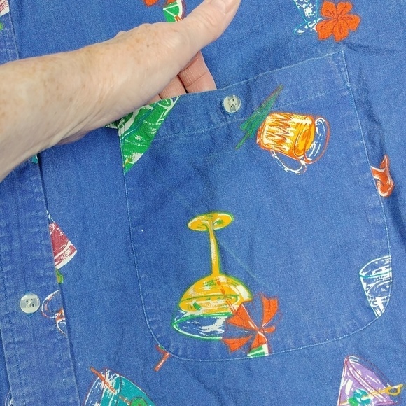 Chaps Ralph Lauren mens short sleeve button down shirt size large - Picture 4 of 13